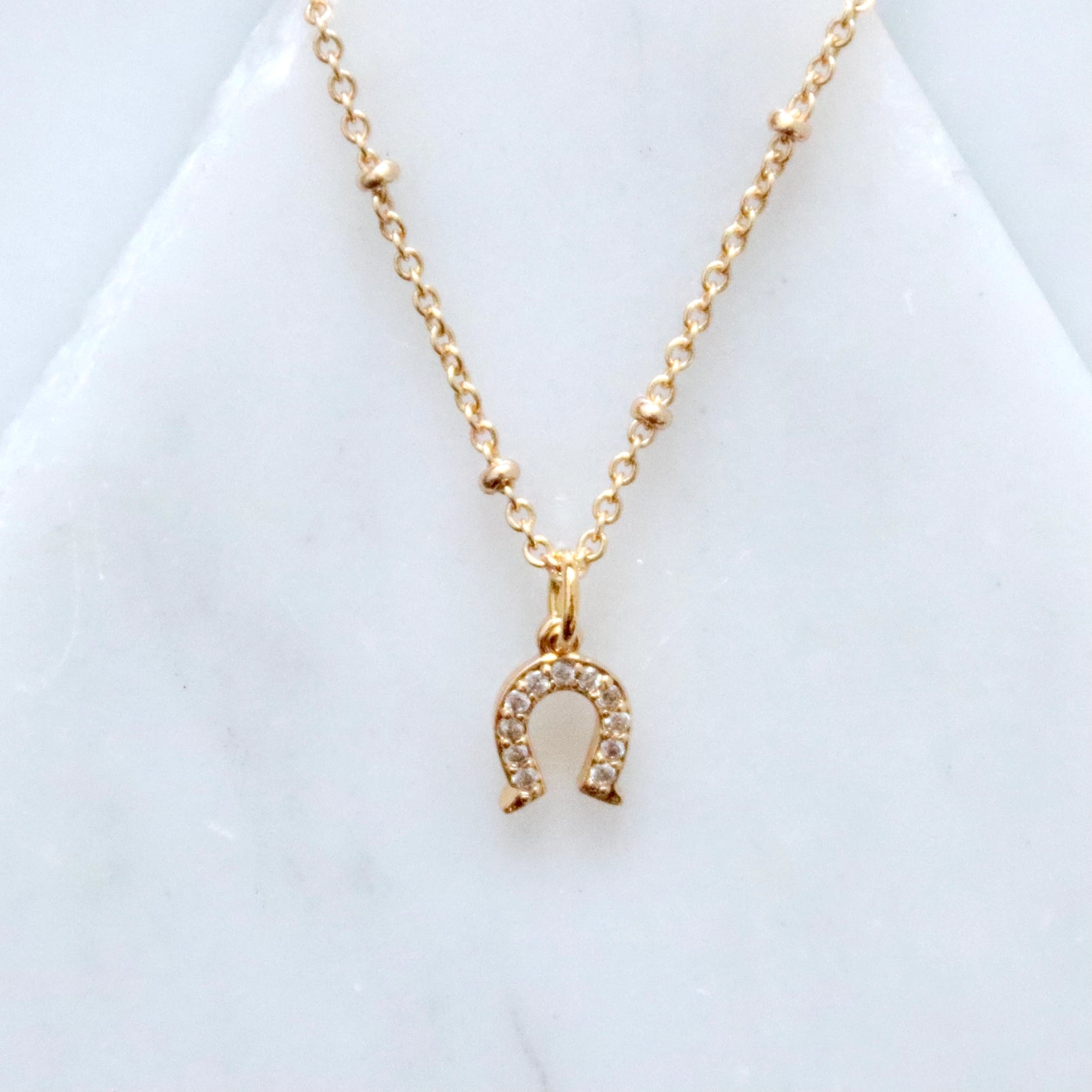 CZ Horseshoe Necklace