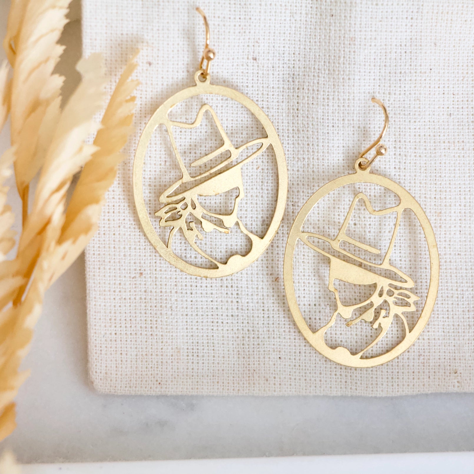 Brass Cowboy Earrings