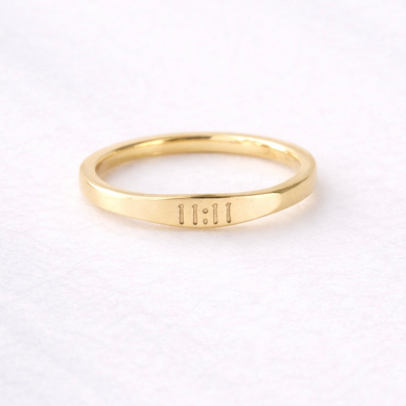 Angel Number 11:11 Stamped Ring