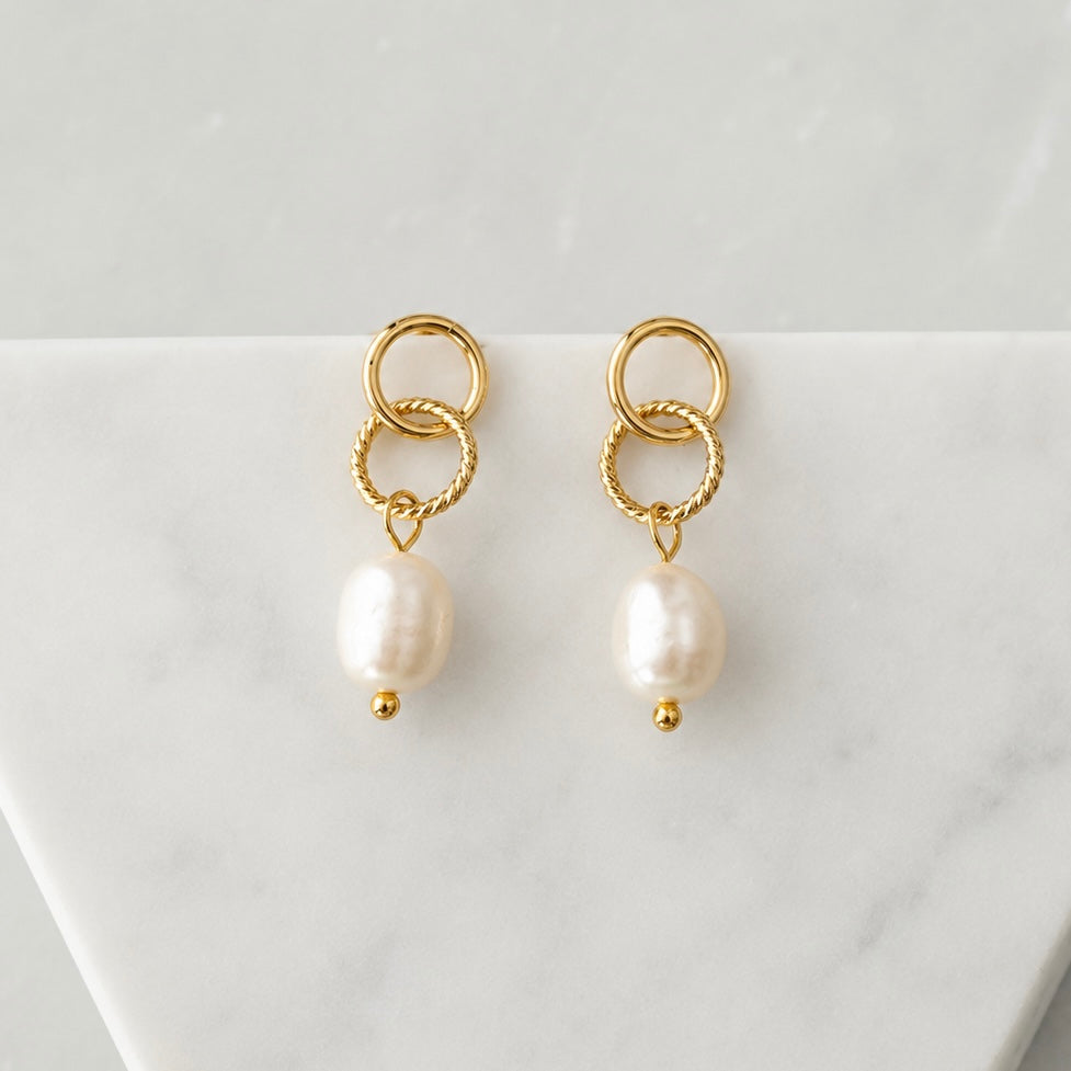 Interlocking Pearl Earrings