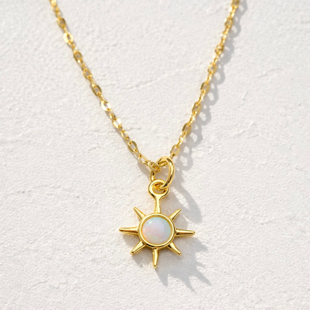 Opal Sun Necklace