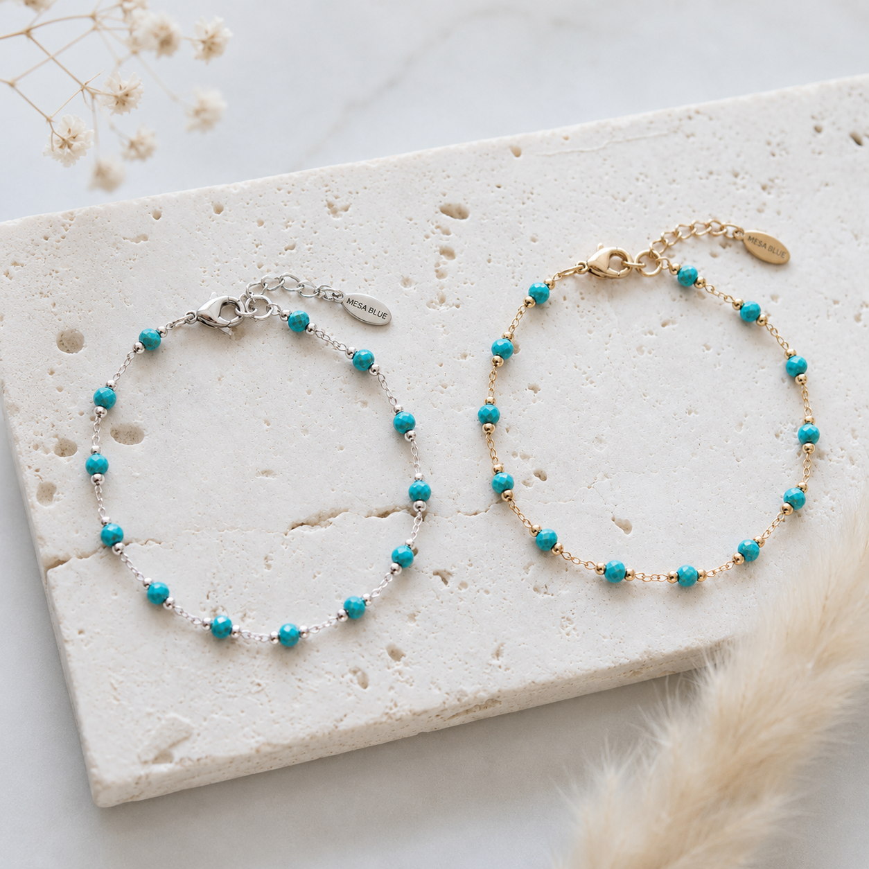 Faceted Turquoise Bracelet