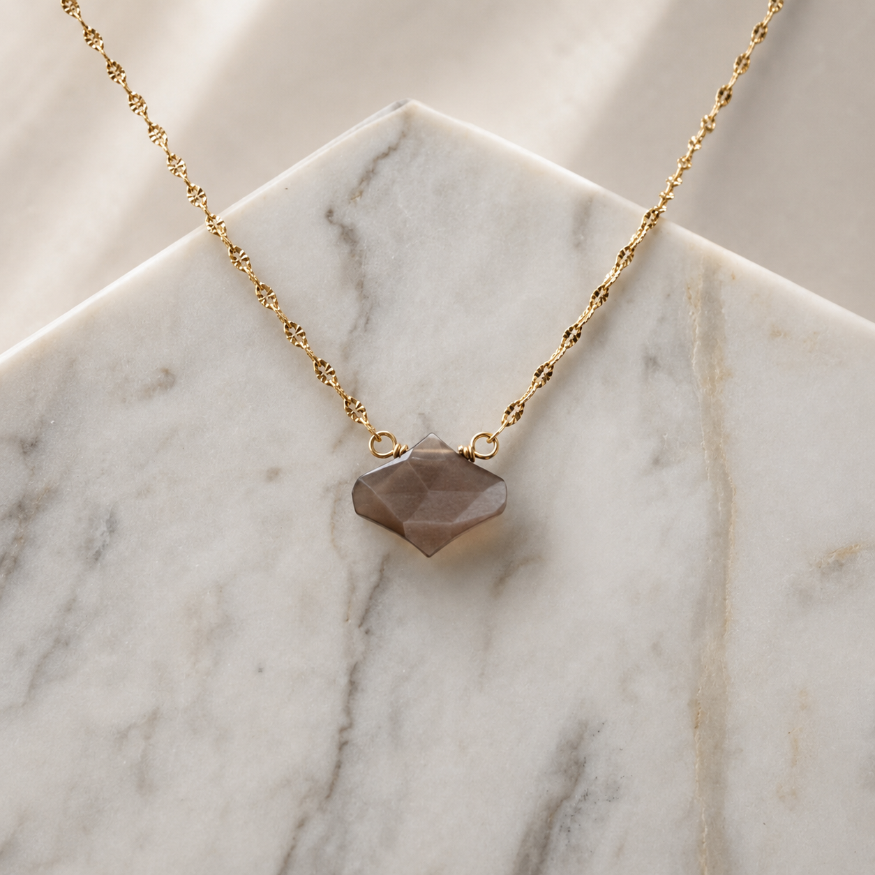 Chocolate Moonstone Necklace