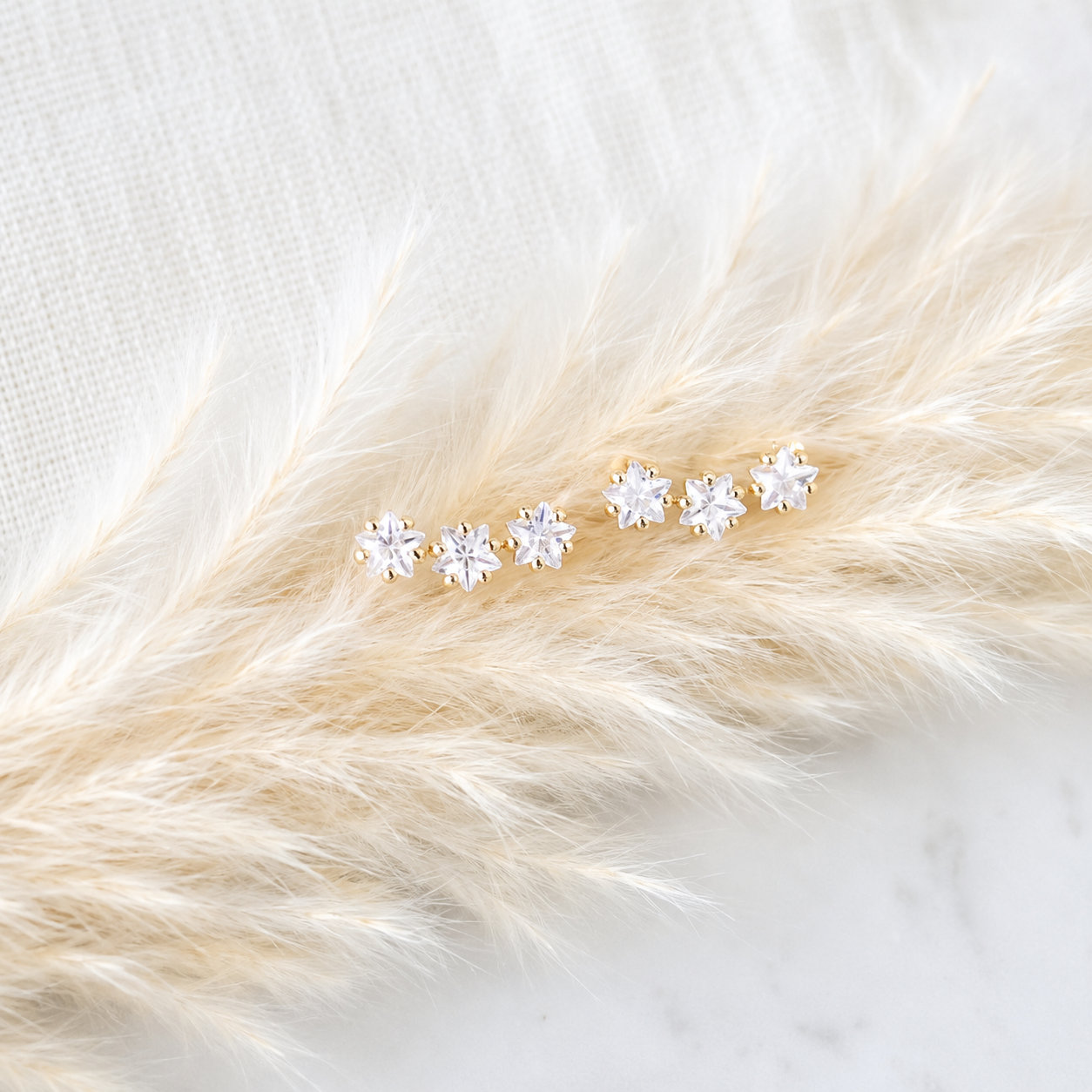 CZ Star Climber Stud Earrigs