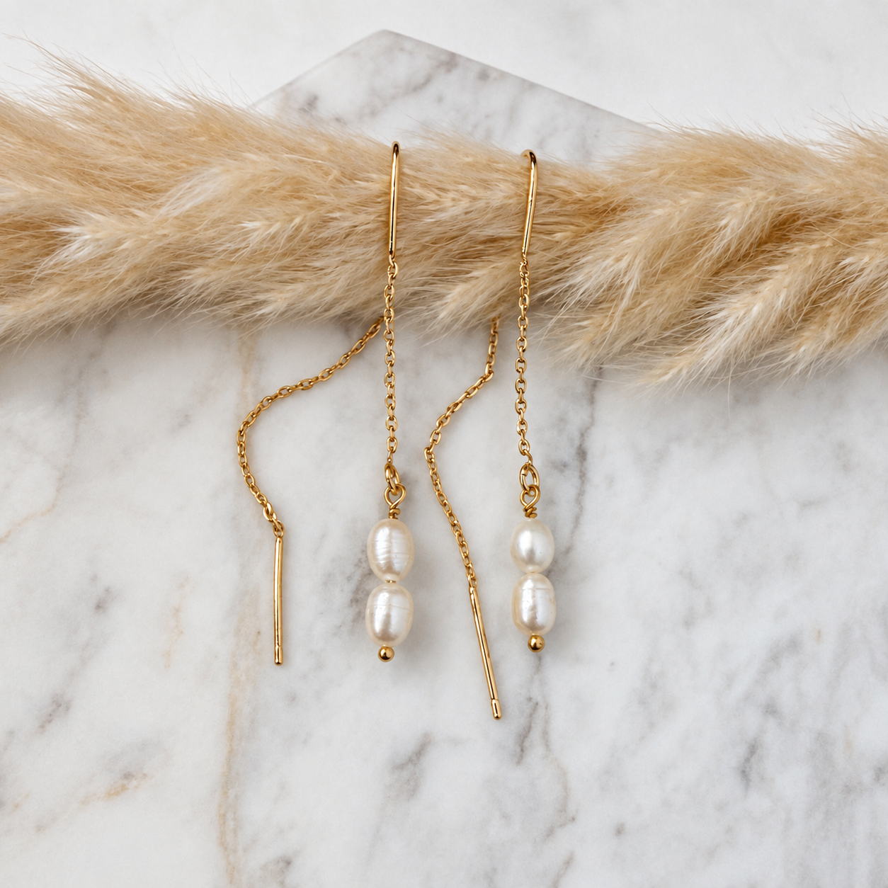 Pearl Threader Earrings
