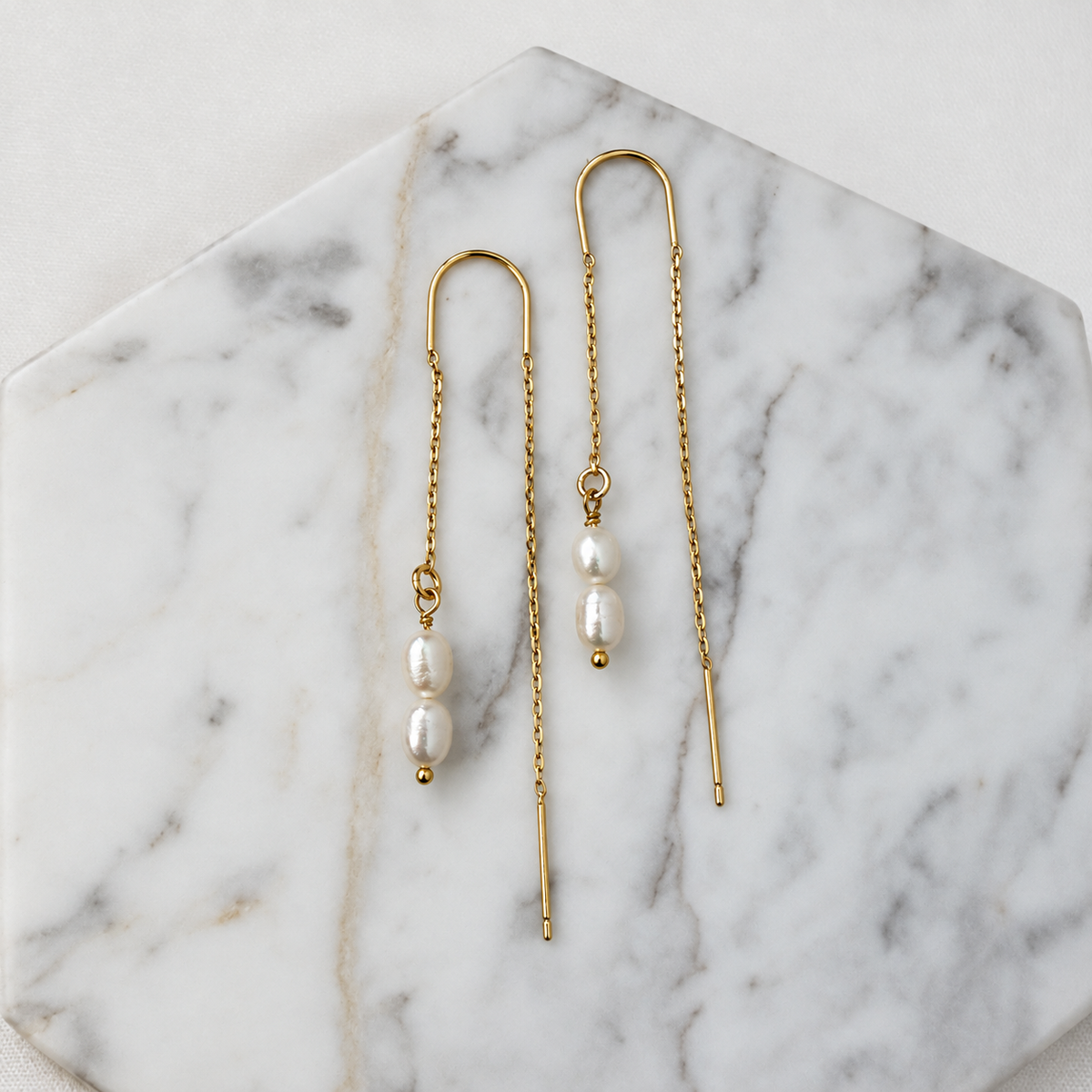 Pearl Threader Earrings