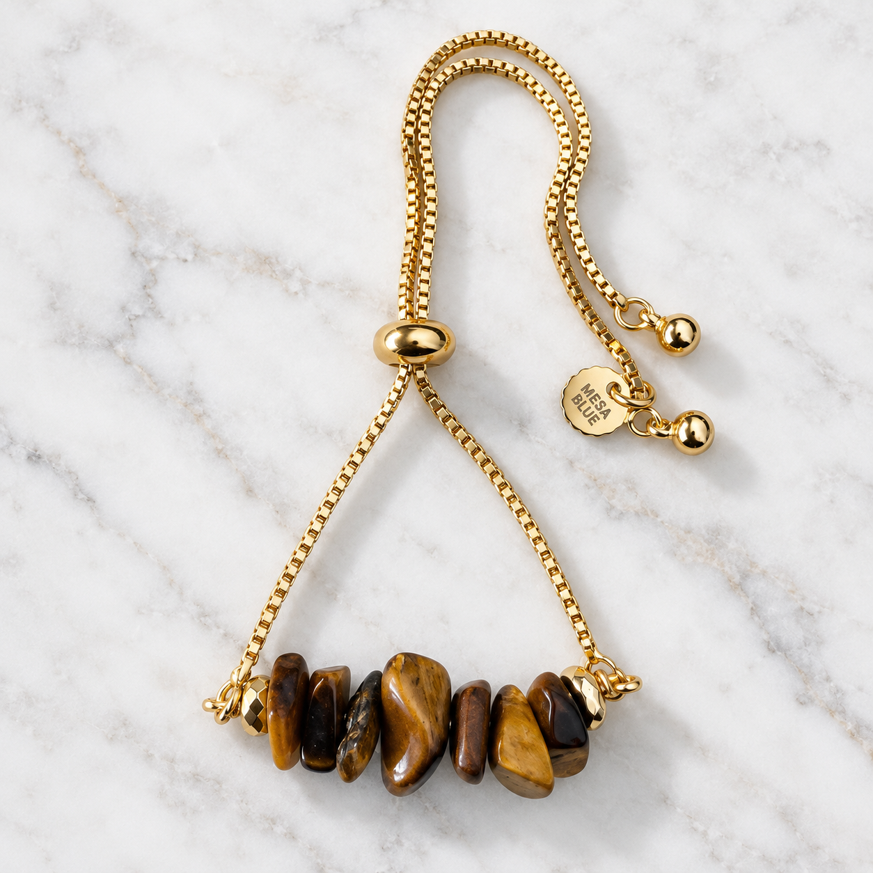 Tiger’s Eye Nugget Adjustable Bracelet