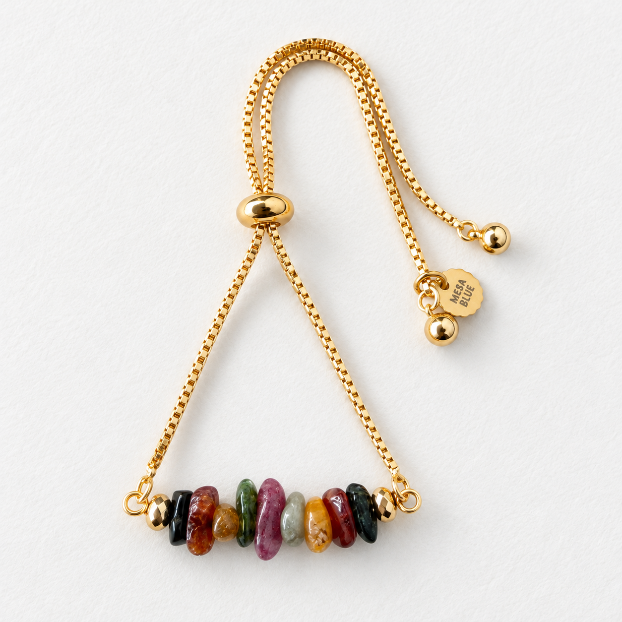 Tourmaline Nugget Adjustable Bracelet