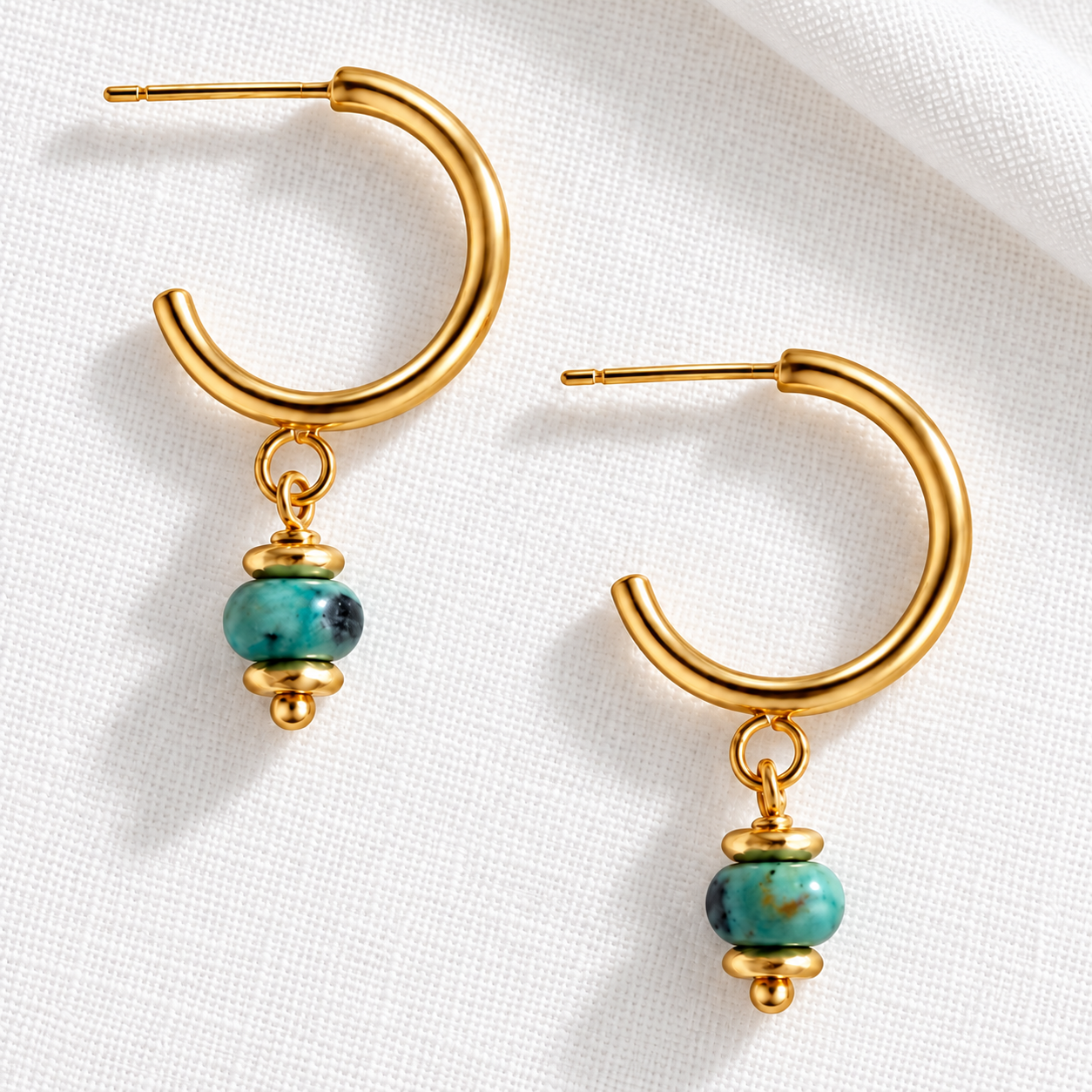 Turquoise Hoop Earrings
