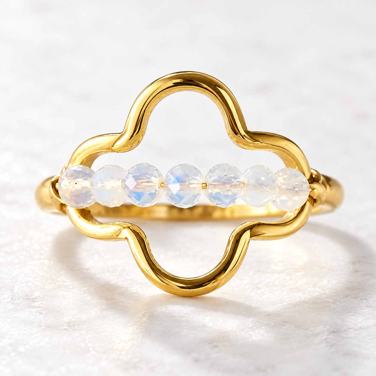 Opalite Wire Wrapped Ring