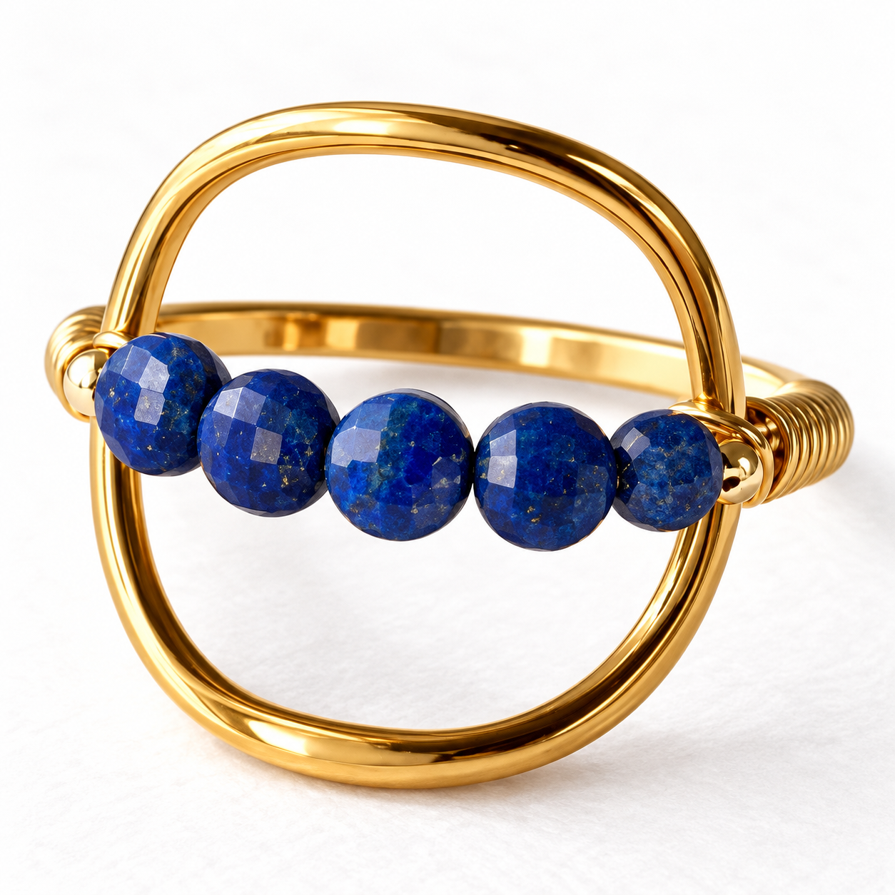 Lapis Lazuli Wire Wrapped Ring