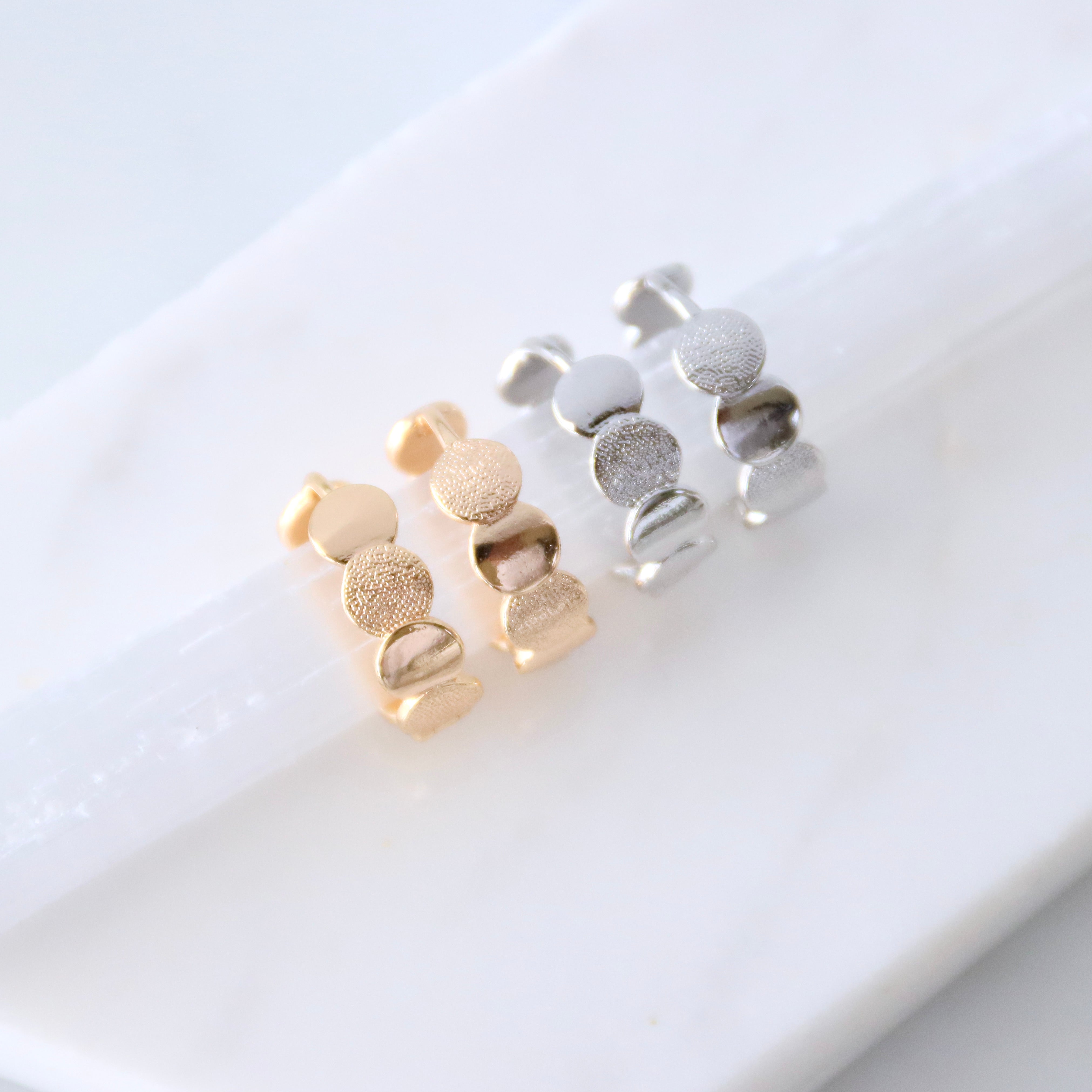 Full Moon Huggie Earrings