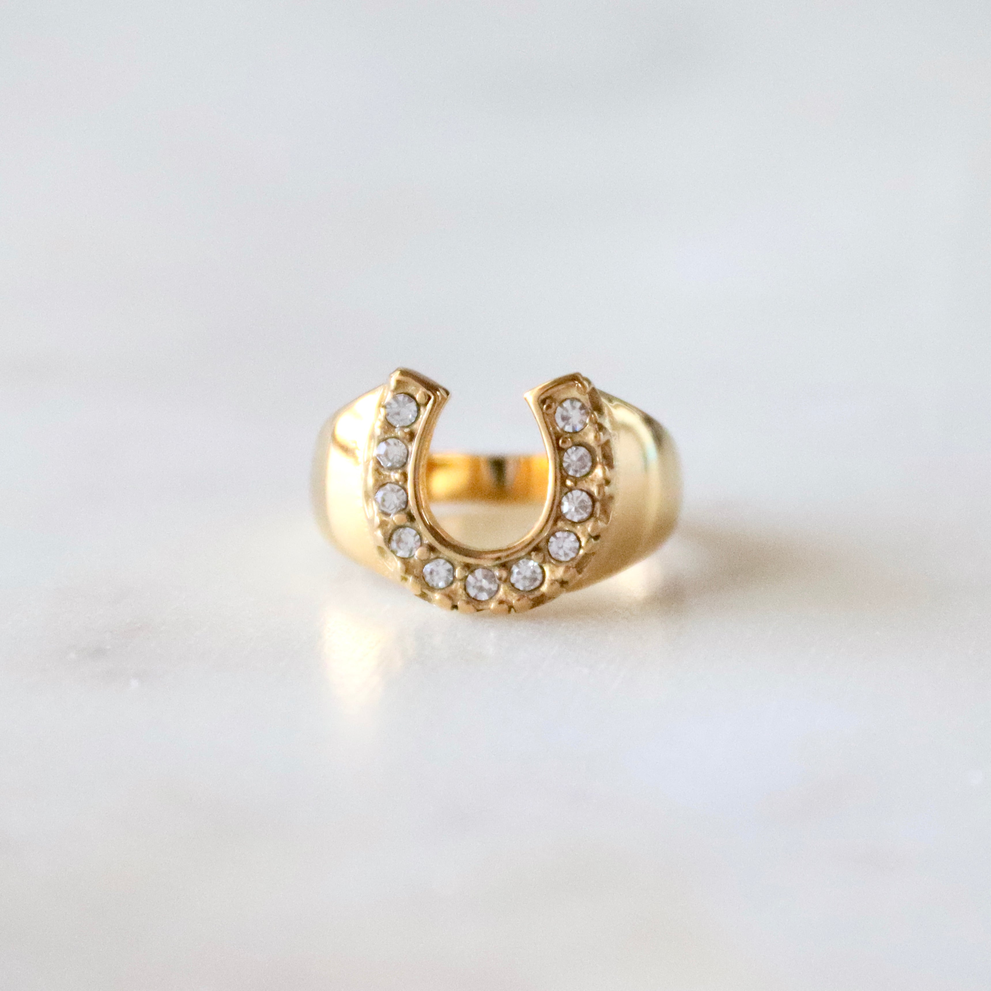 Zircon Horseshoe Ring