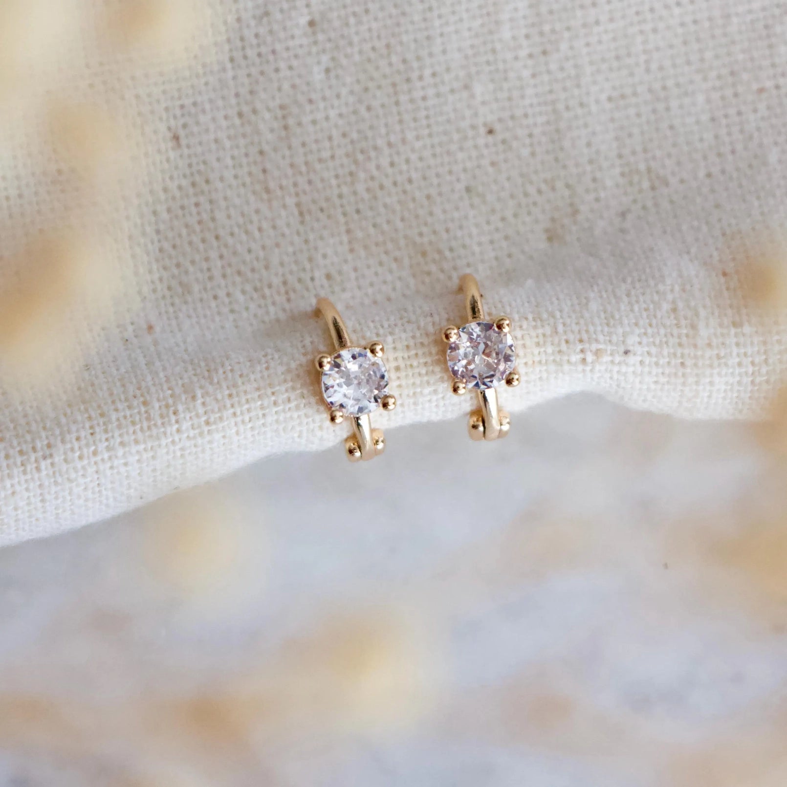 Mini CZ Huggie Earrings