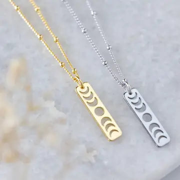 Moon Phase Necklace - Gold or Silver