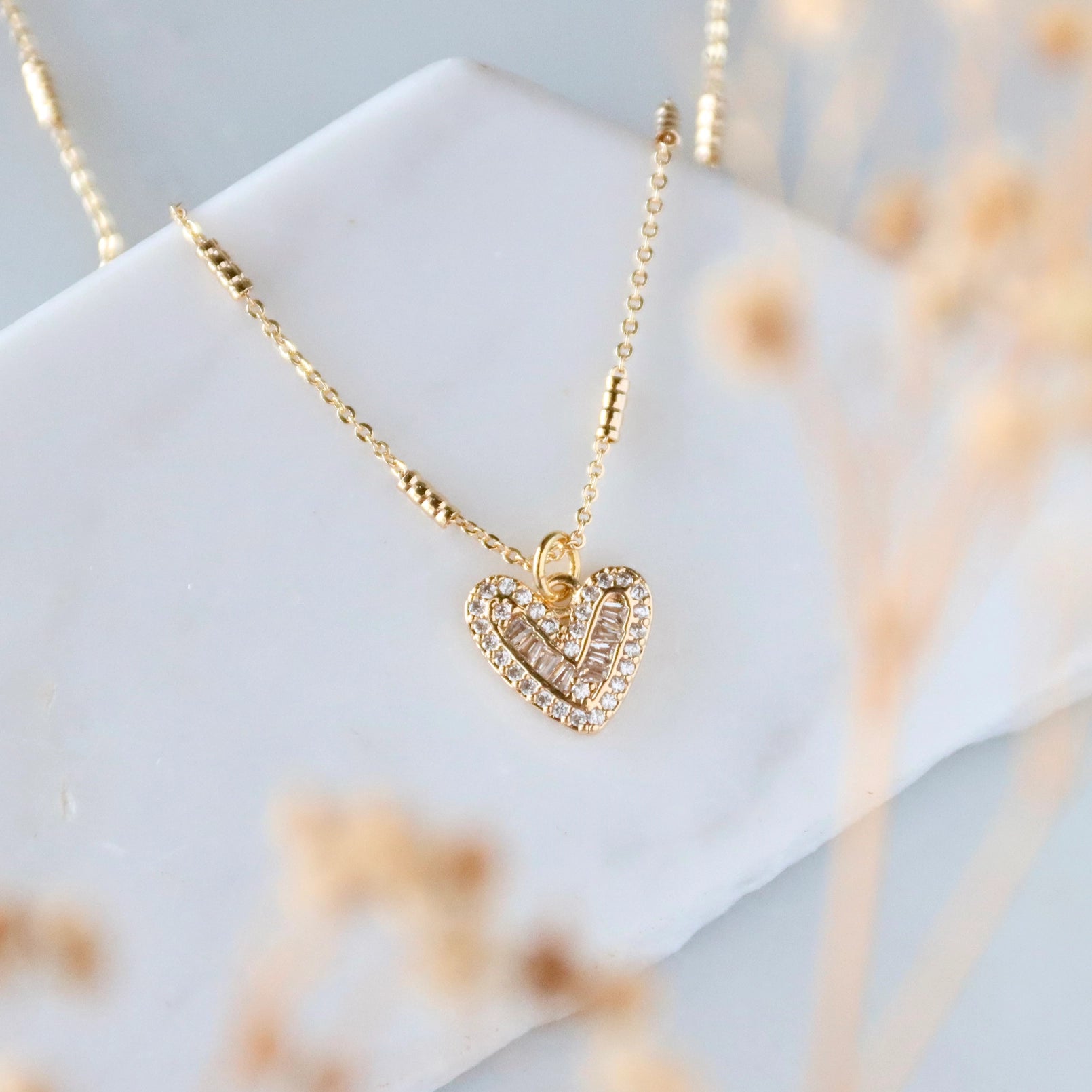 CZ Heart Necklace