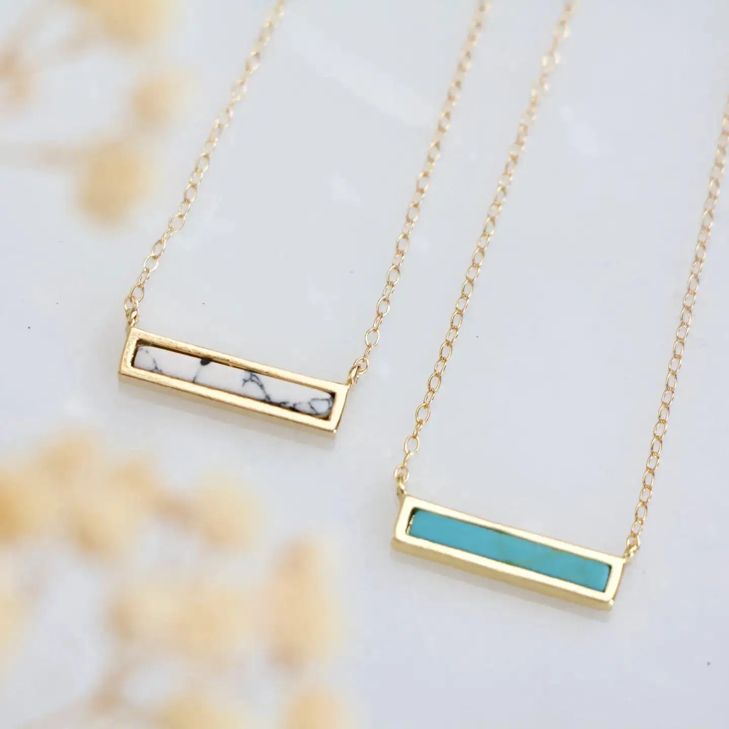 Mini Turquoise Bar Necklace