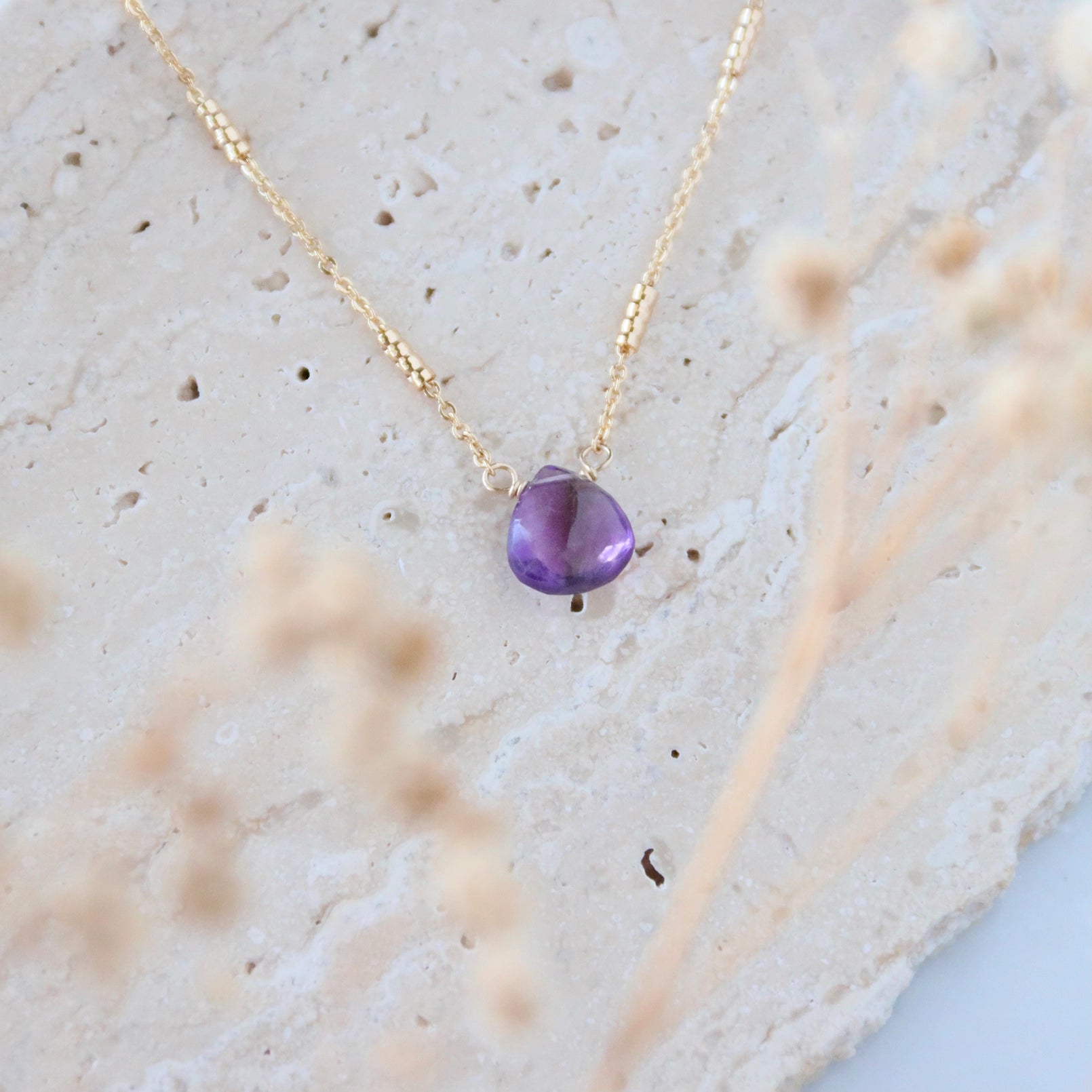 Amethyst Briolette Necklace
