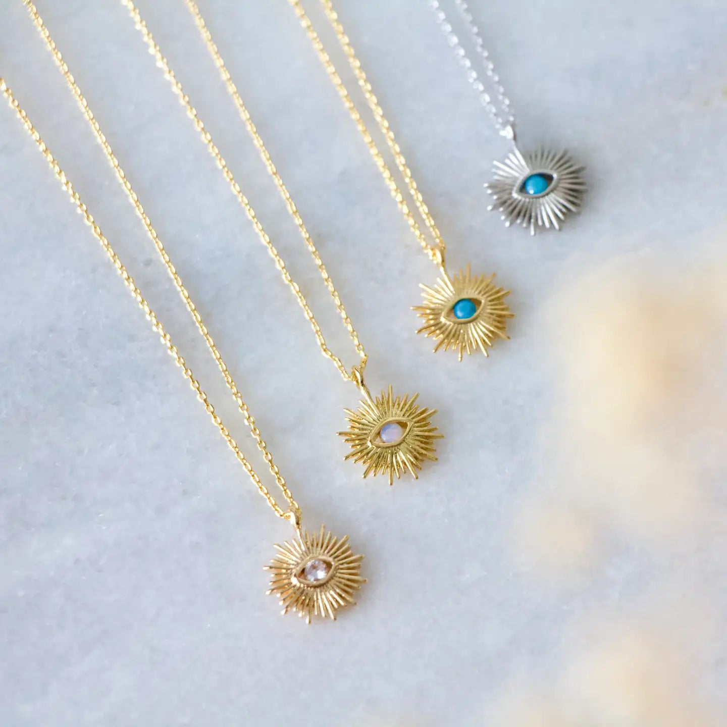 Sunburst Evil Eye Necklace