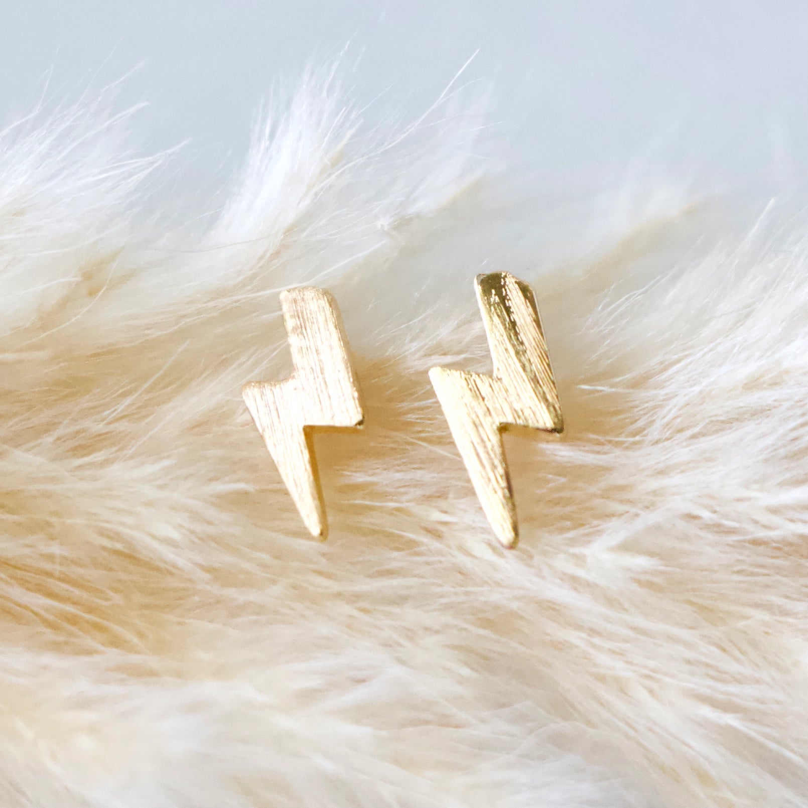 Lighting Bolt Stud Earrings